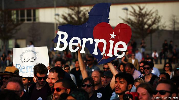 USA New York Vorwahlen Bernie Sanders Anhänger 